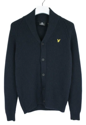 LYLE & SCOTT  Jumper Men's MEDIUM Cardigan Wool Blend Knitted Buttoned Blue - Image 1 of 4