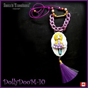 Lila Doll Jewelry Necklace Pendant Princess Pearl Crystal Stone Amulet Talisman - Picture 1 of 24