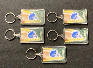 SAN DIEGO CHARGERS 1995 NFL KEY CHAINS MADE IN USA BY WINCRAFT LOT OF 5 - Picture 1 of 2