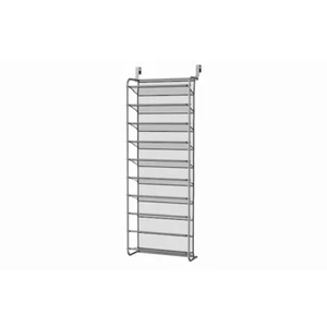 ClosetMaid 62-1/4" 10 Tier 20 Pair Gray Metal Hanging Door Shoe Organizer - Picture 1 of 3
