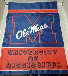 Ole miss University of Mississippi garden small flag new NCAA College 13" x 18" - Picture 1 of 4