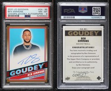2020 Upper Deck Goodwin Champions Goudey Auto Ben Simmons #GA-BS PSA 8 Auto