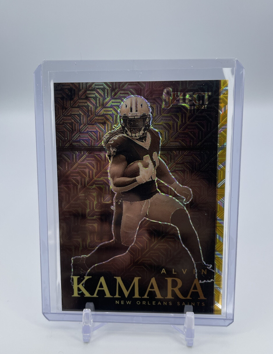 2021 Select Football ALVIN KAMARA Gold Artistic Selections #4/10 SSP SAINTS