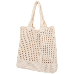 Large Beach Tote Bag Shoulder Bag Handbag Knit Bag Crocheted Tote Bag Women Bag - Picture 1 of 12