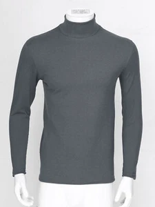 UK Men Mock Neck Long Sleeve Base Layer Thermal Top T-shirts Pullover Undershirt - Picture 1 of 30