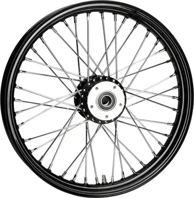 Black Dual Single Disc 40 Spoke Front Wheel 19X2.15 Sportster 883 04-07 - Image 1 of 3