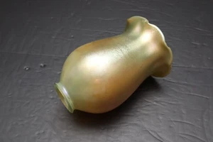 Vintage Phoenix Studios Gold irisierend Aurene Kunstglas Tulpenschirm 2" Monteur - Bild 1 von 12