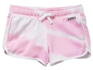 Justice Girls Dolphin Shorts Pink Size 16/18 Plus Tie Dye Cotton Pockets Logo - Picture 1 of 10