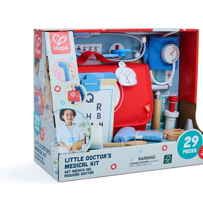 Hape Little Doctor Playset Kids Role Play Medical Kit Toy with Accessories - Image 1 of 4