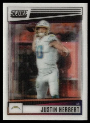 2021 Panini Score Lenticular Case Hit Justin Herbert #136 - Image 1 of 2