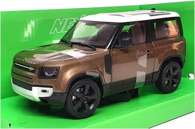 Welly NEX escala 1/24 24110 W - Land Rover Defender 2020 - marrón/blanco Foto 1 de 4