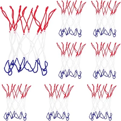 Framendino, Mini Basketball Net Replacement Hoops for 8 Pack, Mixed Colors