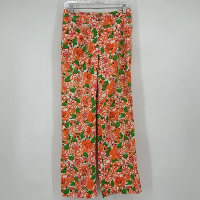 Pantalones vintage Lilly Pulitzer The Lilly para mujer 10 florales naranja blanco etiqueta años 60 Foto 1 de 4