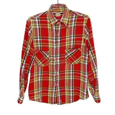 Camisa De Colección JCPenny Big Mac Para Hombres Franela a Cuadros Manga Larga Abotonada MEDIANA Foto 1 de 4