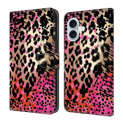 For Various Phone Fashion Leopard print Card Wallet Case Bag Flip Stand Cover - Image 1 of 4
