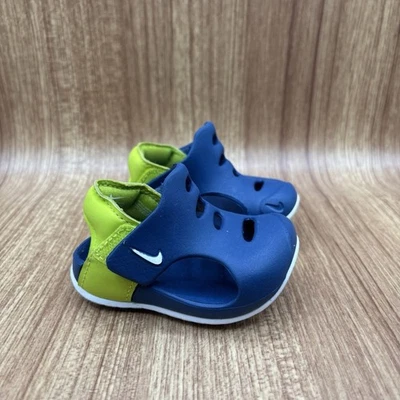 NIKE Sunray Protect 3 Sandal Toddler & Little Kid size 2c blue green shoes - Image 1 of 4