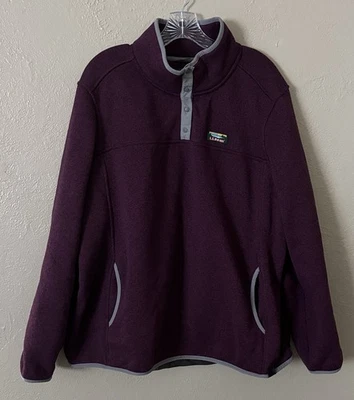 Women's L.L.Bean Sweater Fleece Pullover Plus Size 3X Purple Plum - Image 1 of 4