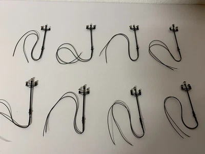 M 1) HO 8 Stück Dreifach - historische Straßenlaterne (3 Flammig) 62 mm mit Fuß - Bild 1 von 4