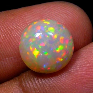 AAA Ethiopian Opal Cabochon Round Shape Gemstone With Backside Natural Sand - Picture 1 of 5