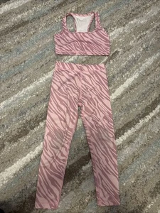 Girls Zyia Active Zebra Workout Set Size 6-7 - Picture 1 of 4