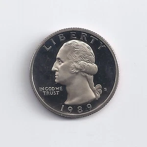 1989-S  PROOF QUARTER - Picture 1 of 1