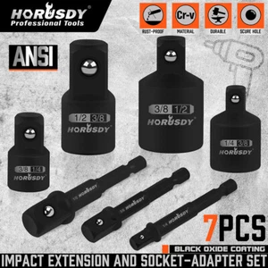 HORUSDY 7Pcs Impact Power Drill Socket-Adapter Set Hex-Shank Socket Drill Driver - Picture 1 of 11