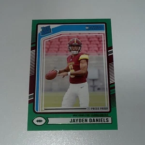 JAYDEN DANIELS RC 2024 Donruss Rated Rookie PRESS PROOF Washington COMMANDERS - Picture 1 of 7