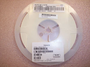 QTY (10,000) 3.9pf 50V .1pf% 0402 CERAMIC MLCC CAPACITORS 0402N3R9B500 TRIGON - Picture 1 of 1