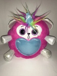 Pink Zuru Rainbocorns Plush Stuffed Unicorn Blue Heart Horn 12" Rainbowcorns - Picture 1 of 4