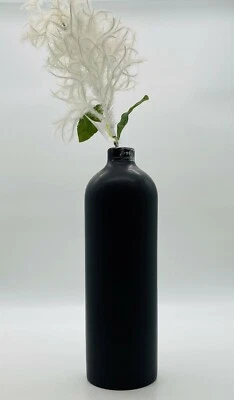Vase Deko  Modern Keramik Vase Boden  Blumenvase Tischvase Schwarz  matt  27 cm - Bild 1 von 4