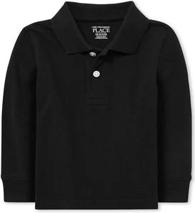 Baby Boys Long Sleeve Pique Polo - Picture 1 of 12