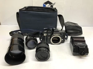 MINOLTA MAXXUM 7000 CAMERA W/ AUTO FOCUS LENSES, HOT-FOOT FLASH AND - Picture 1 of 24