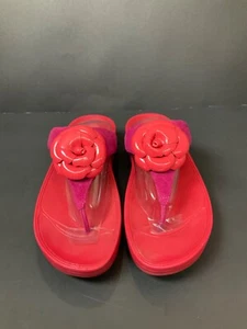 Fitflop Rio Pink Wedge Heel Thong Women's Sandals, 9, "Florent" - Picture 1 of 12