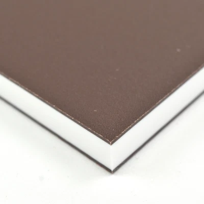 BuyPlastic ColorCore Plastic Sheet  1/2" x 24" x 36" Brown-White-Brown - Image 1 of 4