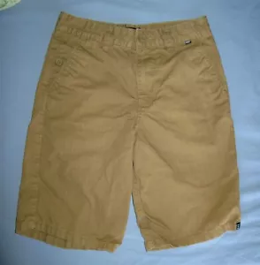Pantalones Cortos Vans Skater Marrón Caqui Oscuro Rayas Texturizadas Bermudas Algodón Niños 10 Usado en Excelente Condición - Imagen 1 de 12