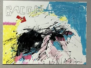 ANDY SHAW, ‘FRANCIS BACON, PORTRAIT IN A LANDSCAPE’ Signed painting, 2012. - Picture 1 of 6