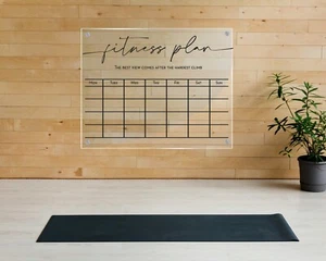 Acrylic Calendar Modern Family Planner Personalised Message Board Zoom Backdrop - Picture 1 of 5