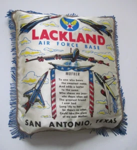 Funda de almohada vintage de la Fuerza Aérea Funda de almohada Lackland base aérea San Antonio TX nueva - Imagen 1 de 16