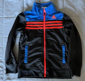 Adidas Kids Zip Track Jacket Youth Boys Size 6 - Picture 1 of 3