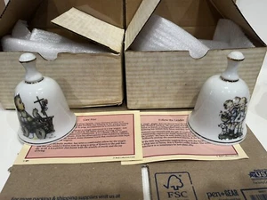 2 Vintage The Children of Hummel Care Free & FollowtheLeader Bells 066New In Box - Picture 1 of 5