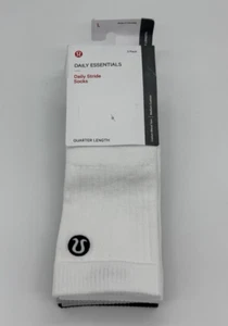Lululemon Daily Stride Ribbed Quarter Length Socks Size Large 3 Pack Colors NWT - Picture 1 of 3