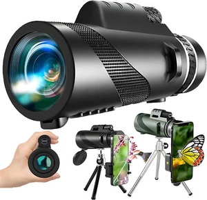 Adara 80x100 Monocular-Telescope High Powered Smartphone Monoculars - Picture 1 of 8
