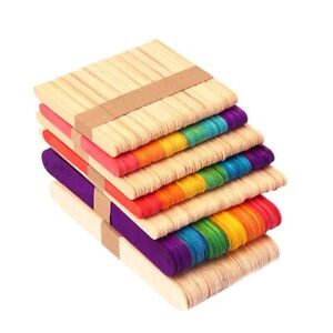100 SZTUK Kolorowe pałeczki Popsicle Sticks Długość Trakting Sticks Zrób to sam Sticks