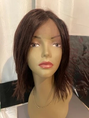 human hair wig bleached knots deep wide part full Bob 14” - Image 1 of 4