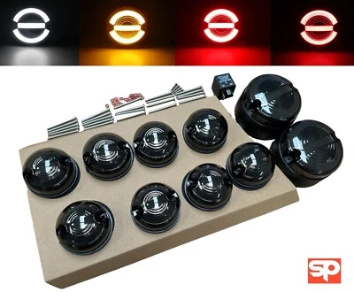 Sculptured Style Smoked LED Light Kit 10 Prt Reverse Fog for Land Rover Defender - Image 1 of 4