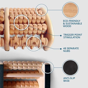 Wooden Foot Massager for Neuropathy, Heel Pain and Targeted Plantar Fasciitis... - Picture 1 of 12