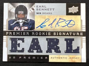 EARL BENNETT Chicago Bears 2008 UD Upper Deck Premier RPA Jersey RC AUTO #36/60 - Picture 1 of 1