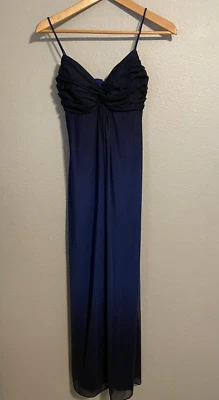 Vintage Blondie Nites Juniors Dress Size 1 Blue Mesh Babydoll HOCO Prom Y2K FLAW - Image 1 of 4