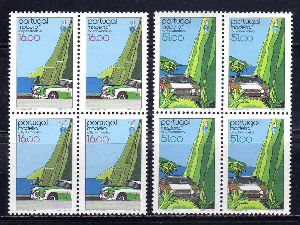 Madeira sc#95-96 (1984) Madeira Rally full set in block of 4 OG MNH** — 第 1/1 张图片