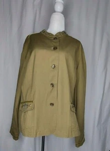 Motto Your Style Mantra Sz XL Jacket Women's Olive W/Embellishments  Lined  - Picture 1 of 12